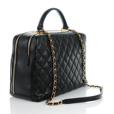 chanel black bowling bag.